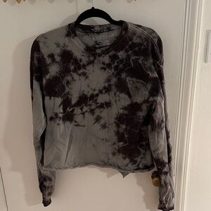 Antistar Tie-Dye Cropped Long Sleeve Top